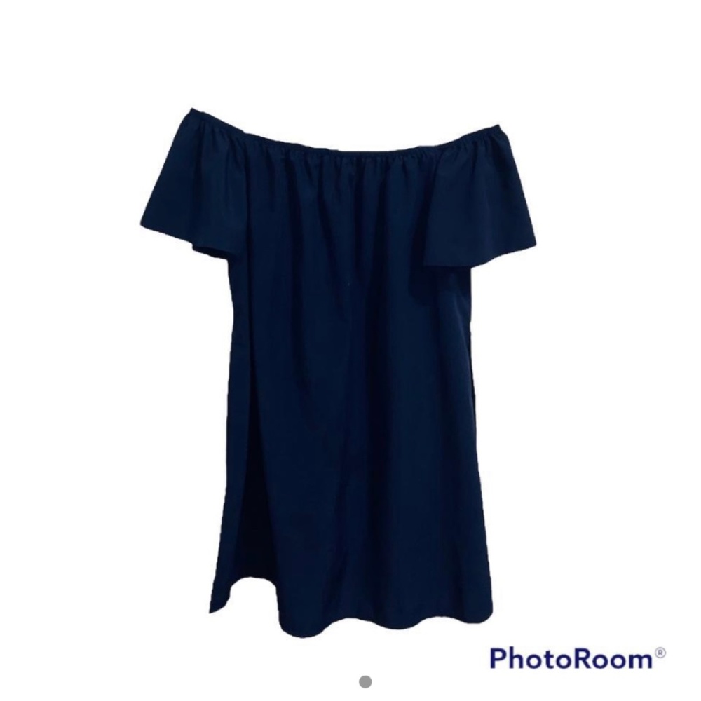 Blue off the shoulder dress